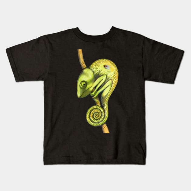 chameleon Kids T-Shirt by federicocortese